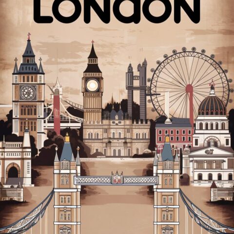 ICONIC LONDON PRINTABLES, Nostalgic London Art, London Poster, London Artwork, Romantic Retro Vintage London Printings, Travel Poster(1)