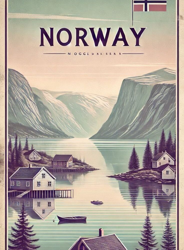 Postal Vintage de Noruega